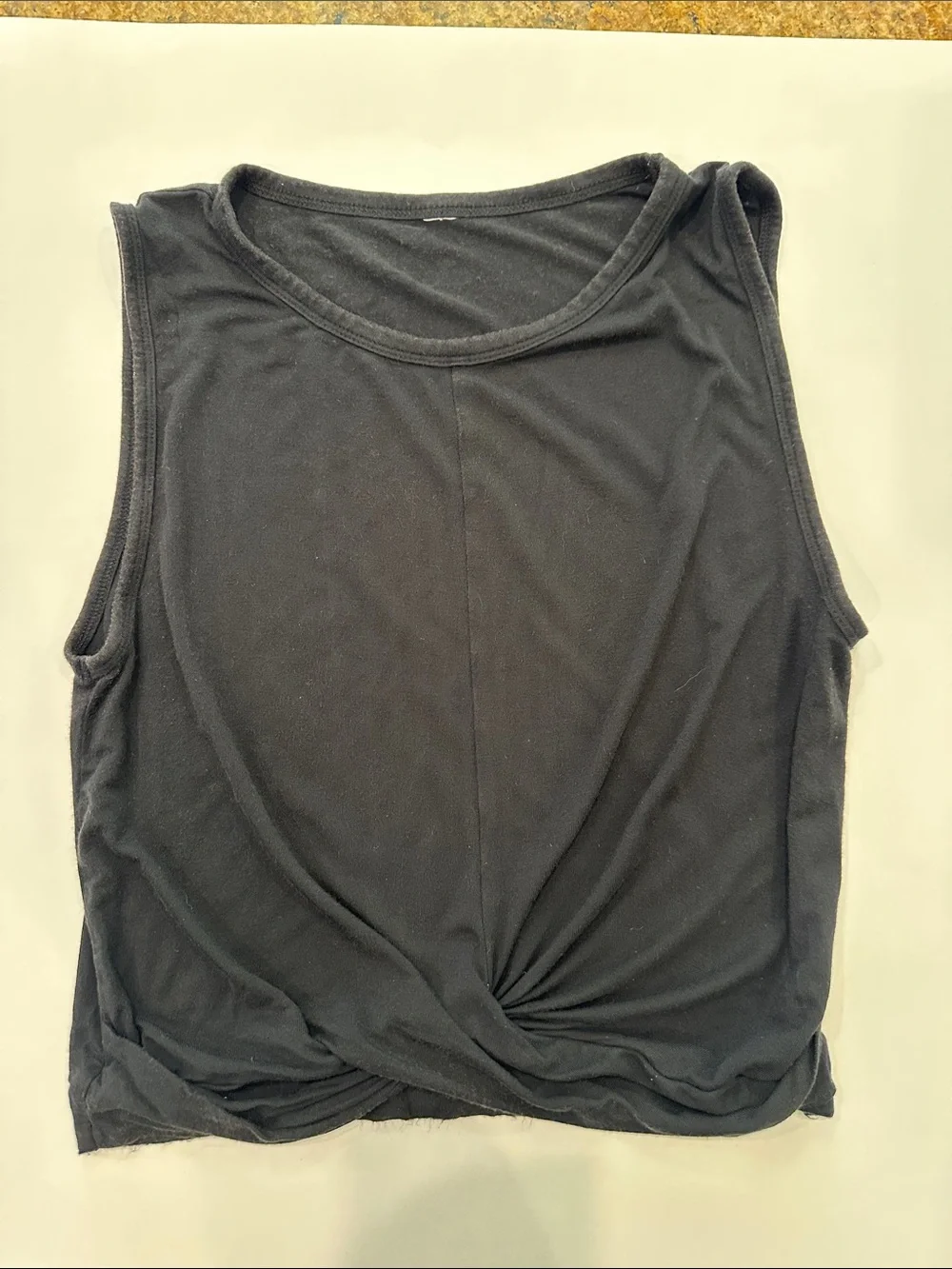 ALO Yoga Black Twist-Knot Tank Top